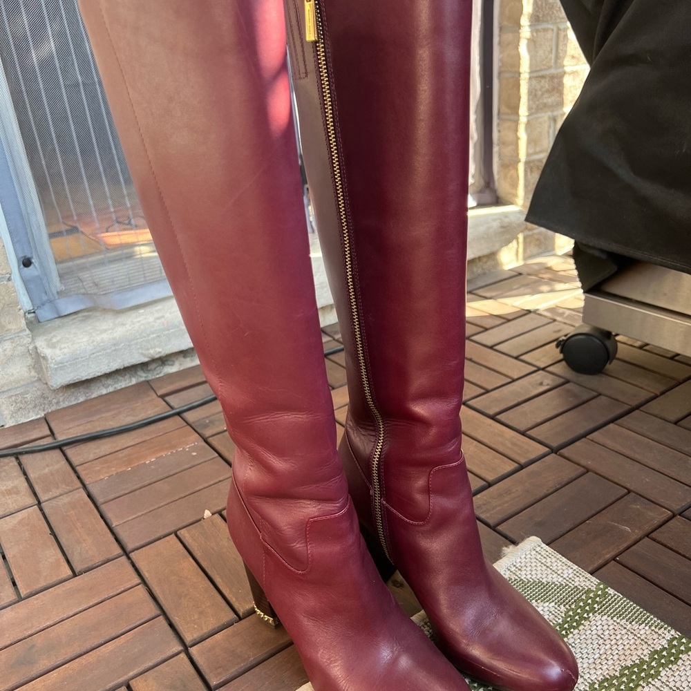 Michael Kors Burgundy Heeled Boots